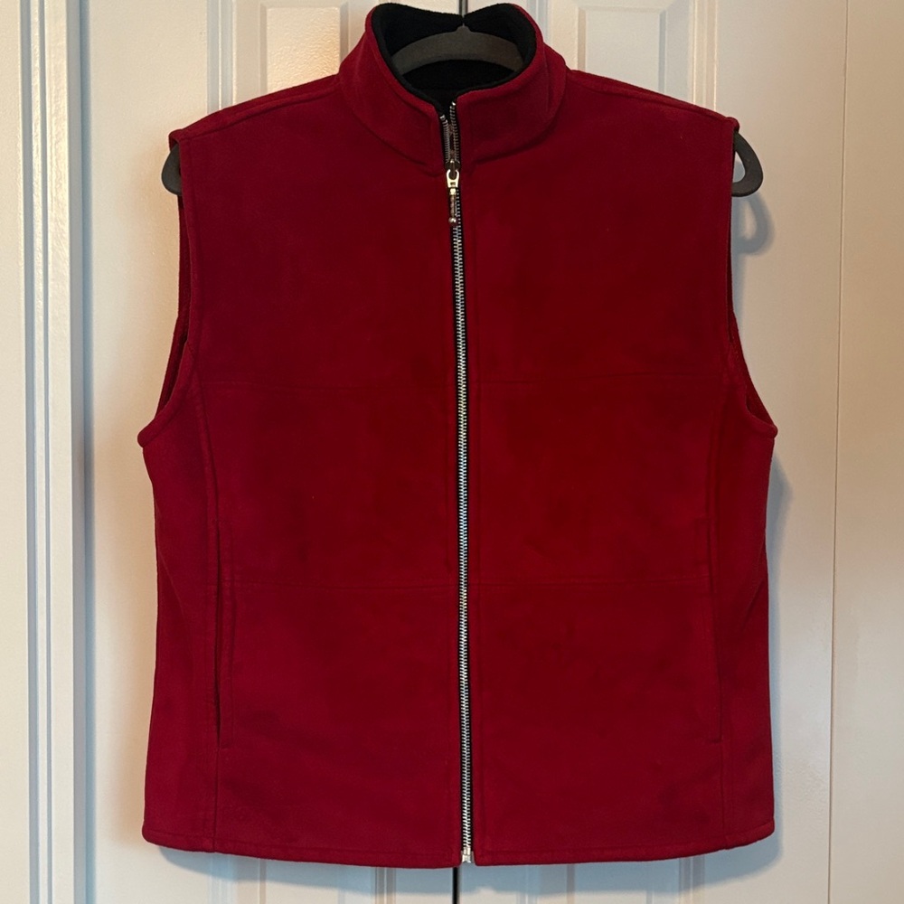 Vibrant Red Zip-Up Vest